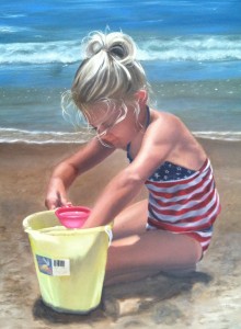 "Beach Holiday" Oil on Canvas